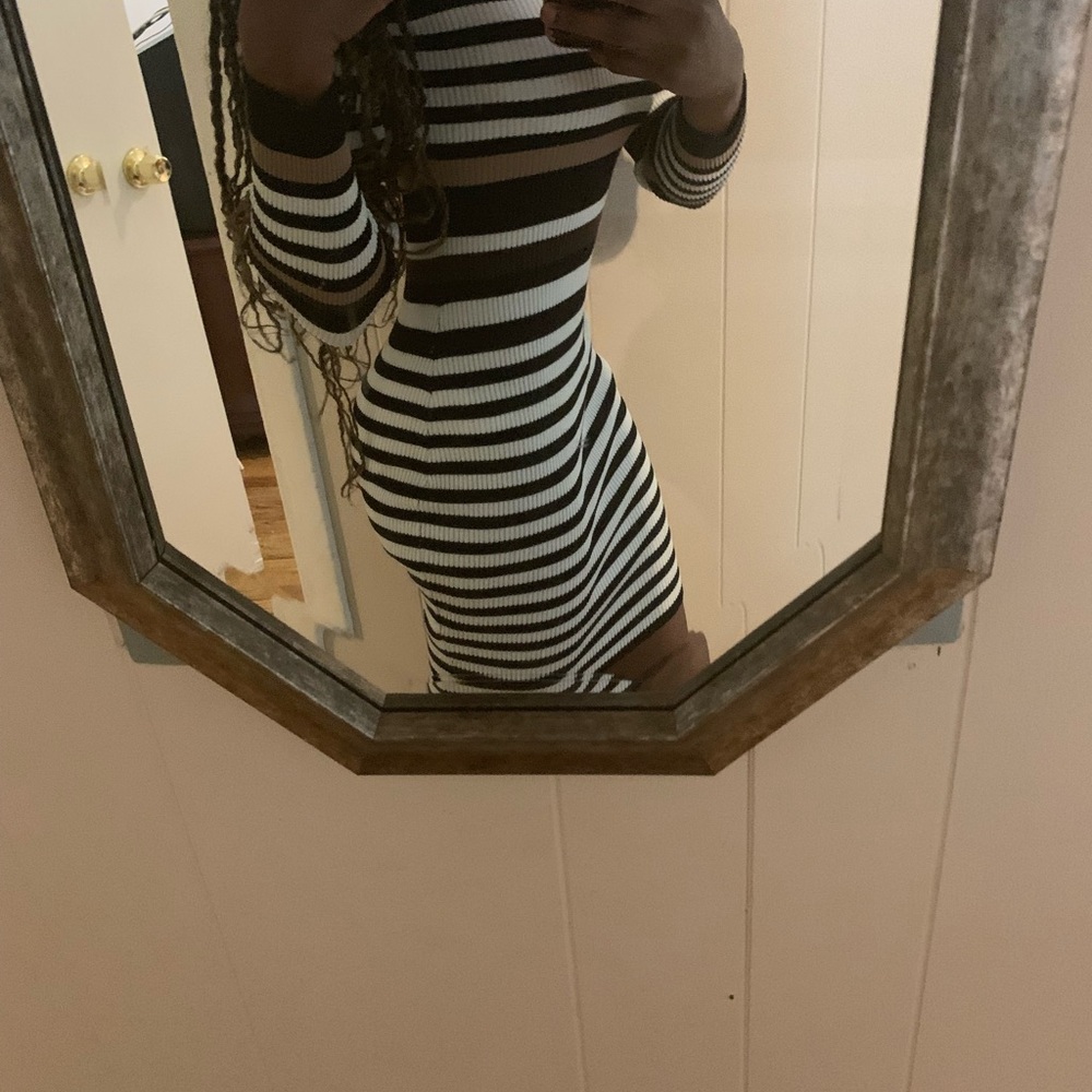 Stripe sweater dress